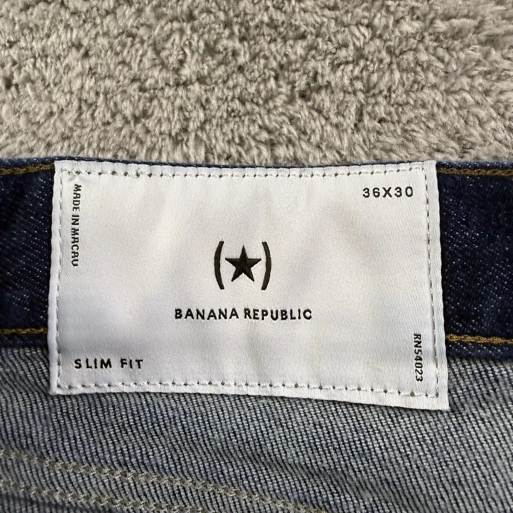 Banana Republic Jeans Mens 36x30 Slim Fit Dark Wash Stretch Denim Better Republi